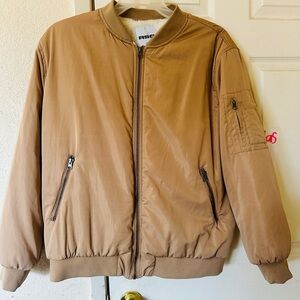 RSQ Light Brown Bomber women’s jacket.